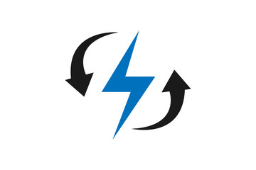 recycle energy icon vector illustration