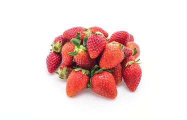 fresh strawberry on white