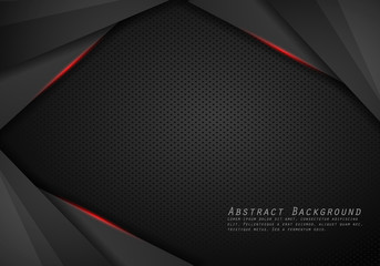 Abstract Metallic modern Red black frame design innovation concept layout background.