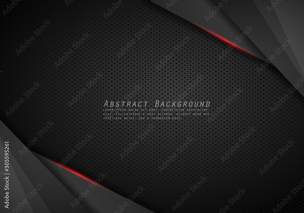 Poster abstract vector background with dark gray metal layers. graphic template design. technology backgrou