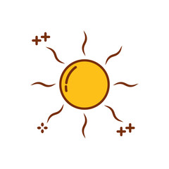 sun hot fill style icon