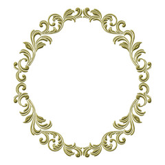 golden 3d embroidery frame