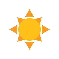 sun hot flat style icon