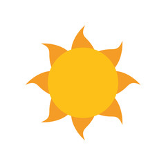 sun hot flat style icon