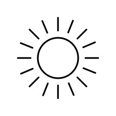 sun hot line style icon