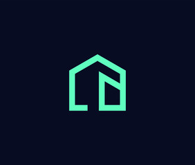 Home Logo Icon Minimal emblem design template