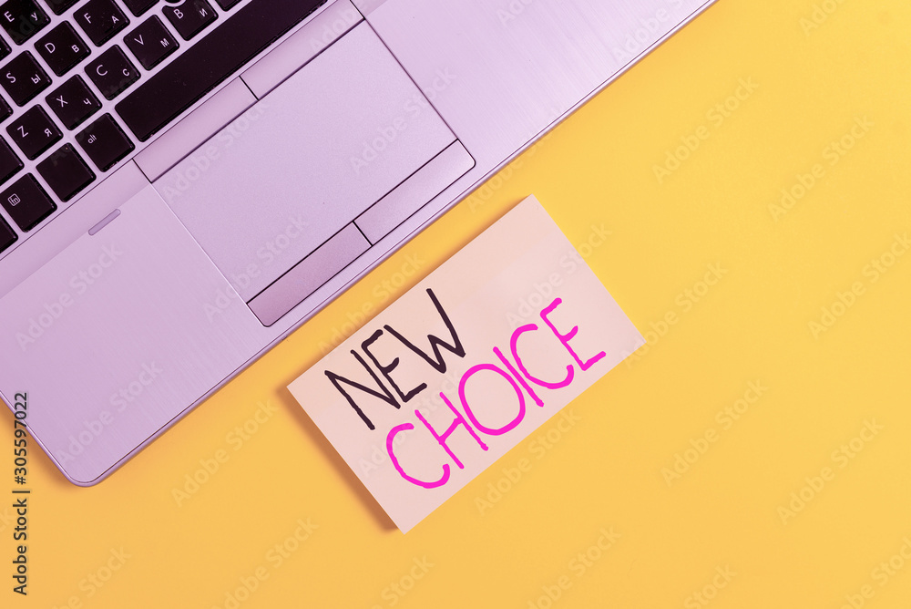 Poster word writing text new choice. business photo showcasing having lot of options and adding another one