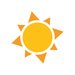 sun hot flat style icon