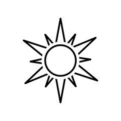 sun hot line style icon