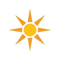 sun hot flat style icon