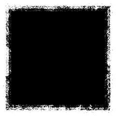 Grunge background black rectangular isolated on white background