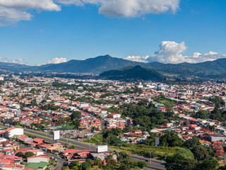 Fototapeta na wymiar Beautiful aerial view of the City of San Jose Costa Rica