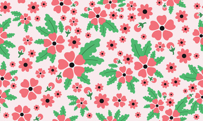 Ornamental seamless floral pattern, beautiful colors background.