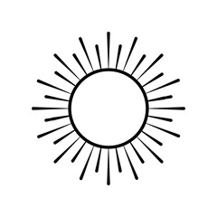 sun hot line style icon
