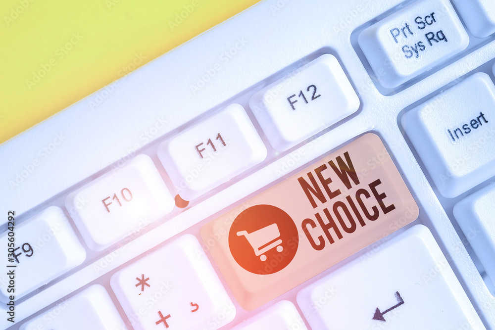 Poster conceptual hand writing showing new choice. concept meaning having lot of options and adding another