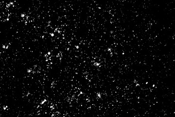 Christmas background, white snow on black background for edit photo.