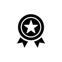 Award Badge Vector Glyph Icon