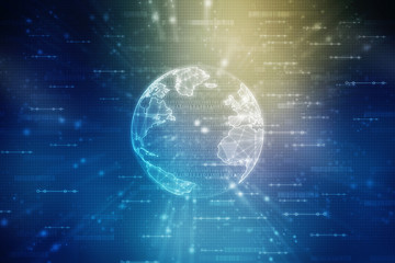 2d illustration world map abstract background