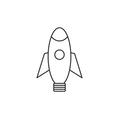 toy startup rocket line style icon