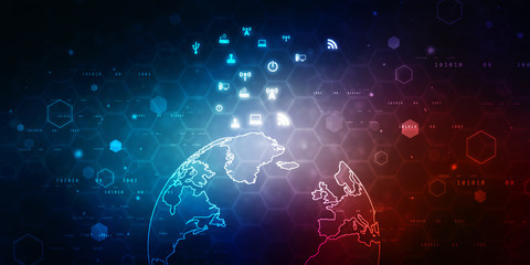 Digital Abstract technology background,2d illustration