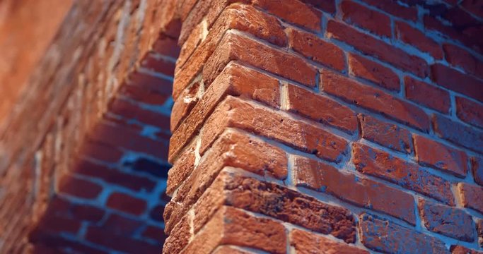 The interior view of the new brick building in the old classic style looks very beautiful