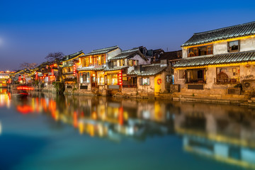 Beautiful night view of Xitang Ancient Town