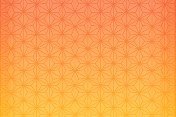 和柄 温かみのある赤 麻の葉