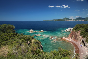 pristine beach in Montenegro