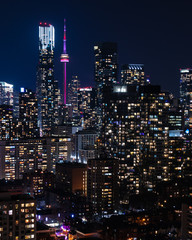 Obraz premium Toronto downtown at night