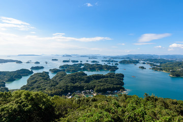 展海峰からの九十九島の展望