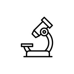 Microscope Vector Line Icon