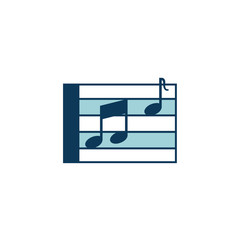music note detailed style icon