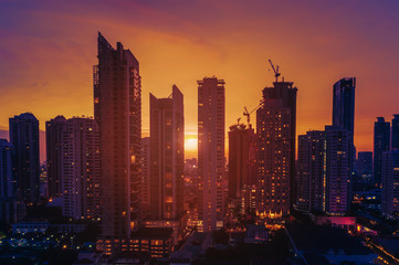 Obraz premium city skyline at night