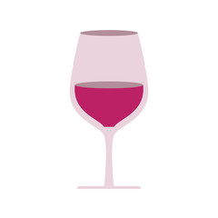 wine glass cup flat style icon