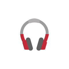 earphones music flat style icon