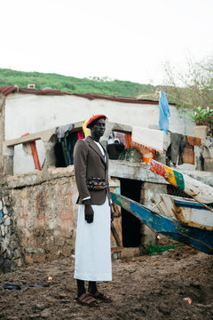 Stylish man standing in Dakar