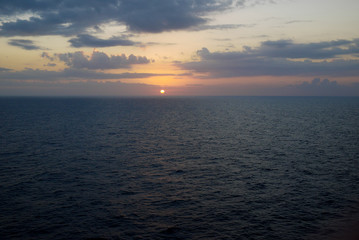 sunset over the sea