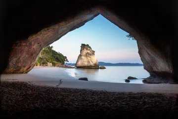 Poster Sunrise at Cathedral Cove © Vinod