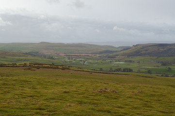 Looking out over the valley near Pen-y-ghent in the Yorkshire Dales