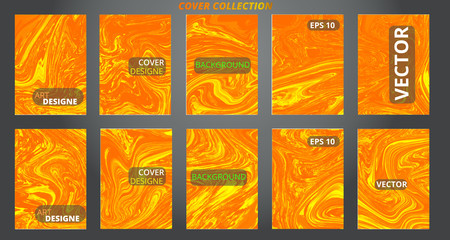 Set abstract marble modern designe. Splash acrylic colored bright liquid. Paints texture A4. For sale flyer,cover,presentation,print,business cards,calendars,invitations,sites,packaging. Copy space. 