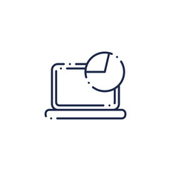 laptop computer line style icon