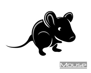 Black mouse logo design inspiration