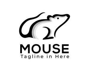 elegant Stand mouse logo design inspiration