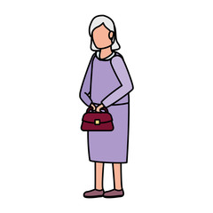 cute grandmother avatar character icon