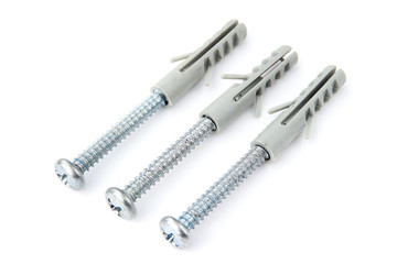 Fischer anchor bolt set isolated on white background - image