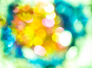 Obraz premium Abstract blurred design colorful bokeh background, festive and celebration background idea