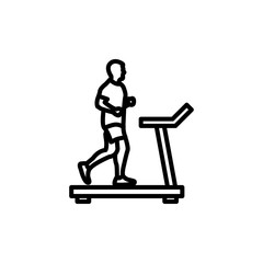 Treadmill Vector Line Icon