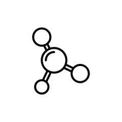 Atom Vector Line Icon