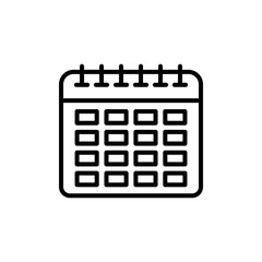 Calendar Vector Line Icon