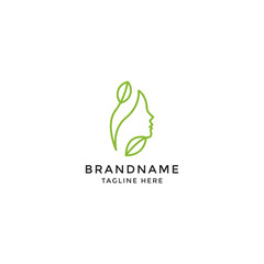 Beauty Woman Face Logo Icon Design Template. Elegant, Luxury, Modern Vector Illustration